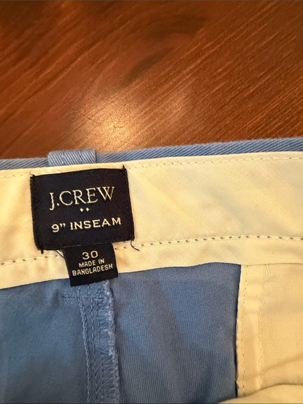 J. Crew Light Blue Flat Front Chino Shorts